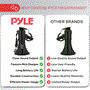 Pyle - PMPRA514BK , Sound and Recording , Megaphones - Bullhorns , Lightweight and Portable Bullhorn Megaphone, Aux (3.5mm) Input for MP3/Music, Automatic Siren, 50-Watt, MIC/TALK (Black)