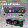 Pyle - PMUX42 , Sound and Recording , Mixers - DJ Controllers , USB /ASIO Audio Interface for Recording, Songwriting, Streaming and Podcasting, 2IN 2OUT 24bit /192kHz Podcaster (Brunswick Green)
