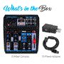 Pyle - CA-PMX44T , Sound and Recording , Mixers - DJ Controllers , Professional 6-Channel Compact Audio Mixer - DC 5V Power Supply USB Interface Mixer with Bluetooth and DSP Sound Effects
