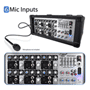 Pyle - PMX601 , Sound and Recording , Mixers - DJ Controllers , 6-Channel Powered PA Mixer / Amplifier, 150 Watt, Aux (3.5mm) and RCA Input Connector Jacks, Graphic EQ