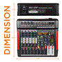 Pyle - CA-PMX646 , Musical Instruments , Mixers - DJ Controllers , 6-Channel Wireless BT Streaming Inputs Mixer w/ Recording Interface -  4 XLR Input/2 XLR Output Connectors, Built-in FX/SUB Output & MP3 Player