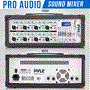 Pyle - PMX840BT , Sound and Recording , Mixers - DJ Controllers , 8-Channel Bluetooth Stage Powered Mixer - Pro Audio Sound Mixer, MP3/USB/SD Readers, Aux(3.5mm) Input, Digital LCD Display (800 Watt)