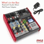 Pyle - PMXU48BT , Sound and Recording , Mixers - DJ Controllers , 4-Ch. Bluetooth Studio Mixer - Pro Audio Digital DJ Audio Mixer Console (+48V Phantom Power)