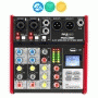 Pyle - CA-PMXU48BT.5 , Sound and Recording , Mixers - DJ Controllers , 4-Ch. Bluetooth Studio Mixer - Pro Audio Digital DJ Audio Mixer Console (+48V Phantom Power)