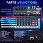 Pyle - PMXU83BT.5 , Sound and Recording , Mixers - DJ Controllers , 8-Ch. Bluetooth Studio Mixer - DJ Controller Audio Mixing Console System