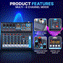 Pyle - PMXU83BT.5 , Sound and Recording , Mixers - DJ Controllers , 8-Ch. Bluetooth Studio Mixer - DJ Controller Audio Mixing Console System