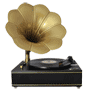 Pyle - PNGTT1B , Sound and Recording , Turntables - Phonographs , Classic Horn Phonograph/Turntable With USB-To-PC Connection And Aux-In (Black)