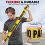 Pyle - PNPCTX12.5 , On the Road , Safety Barriers , 12 Pieces Safety Yellow Caution Tape Set - 200 Meters Long Tape Roll Suitable for a Wide Range of Applications, Including Roadworks, Events, and Hazardous Areas (Black and Yellow)