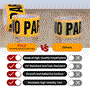 Pyle - PNPCTX4.5 , On the Road , Safety Barriers , 4 Pieces Safety Yellow Caution Tape Set - 200 Meters Long Tape Roll Suitable for a Wide Range of Applications, Including Roadworks, Events, and Hazardous Areas (Black and Yellow)
