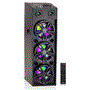 Pyle - PPHP1033B , Sound and Recording , PA Loudspeakers - Cabinet Speakers , 3x10” Portable Bluetooth PA Karaoke Speaker System - Karaoke Speaker with LED Lights, USB/Micro SD/FM/BT/Aux/Remote Control/Mic Inputs, With Wheels & Handle Bar (1600 Watt)