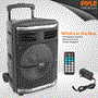 Pyle - PPHP1044B , Sound and Recording , PA Loudspeakers - Cabinet Speakers , Bluetooth PA Speaker System - Portable Indoor / Outdoor Loudspeaker with Rechargeable Battery, Flashing Party Lights, MP3/USB/Micro SD Readers, FM Radio (10’’ Subwoofer, 600 Watt)