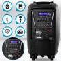 Pyle - PPHP109WMU , Sound and Recording , PA Loudspeakers - Cabinet Speakers , Wireless & Portable Bluetooth PA Speaker, Active-Powered Loudspeaker System, Built-in Rechargeable Battery, USB/SD Readers, Includes Handheld Microphone, Recording Ability, FM Radio (1000 Watt, 10