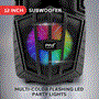 Pyle - PPHP122NSM , Sound and Recording , PA Loudspeakers - Cabinet Speakers , 12’’ Bluetooth Portable PA Speaker - Portable PA & Karaoke Party Audio Speaker with wireless microphone, with speaker stand, with Built-in Rechargeable Battery, Flashing Party Lights, MP3/USB/ /FM Radio