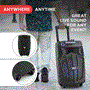Pyle - PPHP122NSM , Sound and Recording , PA Loudspeakers - Cabinet Speakers , 12’’ Bluetooth Portable PA Speaker - Portable PA & Karaoke Party Audio Speaker with wireless microphone, with speaker stand, with Built-in Rechargeable Battery, Flashing Party Lights, MP3/USB/ /FM Radio