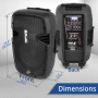 Pyle - PPHP1241WMU , Sound and Recording , PA Loudspeakers - Cabinet Speakers , Wireless & Portable Bluetooth Loudspeaker -  PA Speaker System, FM Stereo Radio, Built-In Rechargeable Battery, USB/SD Readers, Includes Handheld Microphone,1000 Watt,12” Subwoofer