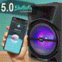 Pyle - PPHP1244B , Sound and Recording , PA Loudspeakers - Cabinet Speakers , Bluetooth Indoor / Outdoor Loudspeaker with Built-in Rechargeable Battery, Flashing Party Lights, MP3/USB/SD Readers, FM Radio (800 Watt)