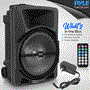Pyle - PPHP1244B , Sound and Recording , PA Loudspeakers - Cabinet Speakers , Bluetooth Indoor / Outdoor Loudspeaker with Built-in Rechargeable Battery, Flashing Party Lights, MP3/USB/SD Readers, FM Radio (800 Watt)