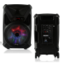 Pyle - AZPPHP126WMU , Sound and Recording , PA Loudspeakers - Cabinet Speakers , Portable PA Speaker & Microphone System, Bluetooth Wireless Streaming, Built-in Rechargeable Battery, Dancing LED Party Lights (Includes Wired & Headset Mics)