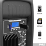 Pyle - AZPPHP1537UB , Sound and Recording , PA Loudspeakers - Cabinet Speakers , Bluetooth Loudspeaker PA Cabinet Speaker System, Powered 2-Way Full Range Sound, Recording Ability, USB/SD, AM/FM Radio, Aux Input, 15-Inch, 1200 Watt