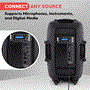 Pyle - PPHP155ST , Sound and Recording , PA Loudspeakers - Cabinet Speakers , Bluetooth Active-Powered Loudspeaker Cabinet Kit - Wireless Music Streaming PA Speaker System, FM Stereo Radio, USB/SD Readers, Includes Speaker Stand, Wired Microphone (15