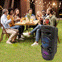 Pyle - PPHP2835B , Sound and Recording , PA Loudspeakers - Cabinet Speakers , Dual 8’’ Bluetooth Portable PA Speaker - Portable PA & Karaoke Party Audio Speaker with Built-in Rechargeable Battery, Flashing Party Lights, MP3/USB/ /FM Radio (600 Watt MAX)