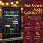 Pyle - PPHP28AMX , Sound and Recording , PA Loudspeakers - Cabinet Speakers , Stage & Studio DJ Speaker & Mixer Bundle Kit - (2) 8’’ Bluetooth PA Loud-Speakers, 8-Ch. Audio Mixer, Speaker Stands, Wired Microphone (300 Watt)