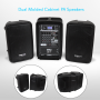 Pyle - PPHP28AMX , Sound and Recording , PA Loudspeakers - Cabinet Speakers , Stage & Studio DJ Speaker & Mixer Bundle Kit - (2) 8’’ Bluetooth PA Loud-Speakers, 8-Ch. Audio Mixer, Speaker Stands, Wired Microphone (300 Watt)