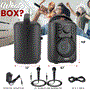 Pyle - PPHP40KAS , Sound and Recording , PA Loudspeakers - Cabinet Speakers , 4” Portable Wireless BT Streaming Speaker - Portable Audio Speaker, With Stand To Put Mobile Phone, Big Bass & Clear Sound, MP3, Classic Karaoke System. Two Microphones (180 Watt MAX)