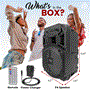 Pyle - PPHP834B , Sound and Recording , PA Loudspeakers - Cabinet Speakers , 8’’ Bluetooth Portable PA Speaker - Portable PA & Karaoke Party Audio Speaker with Built-in Rechargeable Battery, Flashing Party Lights, MP3/USB/ /FM Radio (300 Watt MAX)