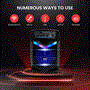 Pyle - PPHP842B , Sound and Recording , PA Loudspeakers - Cabinet Speakers , 8’’ Bluetooth Portable PA Speaker - Portable PA & Karaoke Party Audio Speaker with Built-in Rechargeable Battery, Flashing Party Lights, MP3/USB/ /FM Radio (400 Watt MAX)