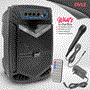 Pyle - PPHP842B , Sound and Recording , PA Loudspeakers - Cabinet Speakers , 8’’ Bluetooth Portable PA Speaker - Portable PA & Karaoke Party Audio Speaker with Built-in Rechargeable Battery, Flashing Party Lights, MP3/USB/ /FM Radio (400 Watt MAX)