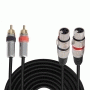Pyle - PPRCX05 , Home and Office , Cables - Wires - Adapters , Sound and Recording , Cables - Wires - Adapters , Dual 5ft. Professional Audio Link Cable XLR Female to RCA Male