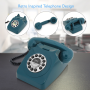 Pyle - UPPRETRO25BL , Home and Office , Turntables - Phonographs , Vintage / Classic Style Corded Phone - Retro Design Landline Telephone