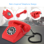 Pyle - PPRETRO25RD , Home and Office , Turntables - Phonographs , Vintage / Classic Style Corded Phone - Retro Design Landline Telephone