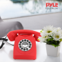 Pyle - PPRETRO25RD , Home and Office , Turntables - Phonographs , Vintage / Classic Style Corded Phone - Retro Design Landline Telephone
