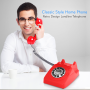 Pyle - PPRETRO25RD , Home and Office , Turntables - Phonographs , Vintage / Classic Style Corded Phone - Retro Design Landline Telephone