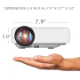 Pyle - PRJG74 , Home and Office , Projectors , Compact Digital Multimedia Projector, HD 1080p Support, MP3/USB/SD/AV/VGA (Mac & PC Compatible)