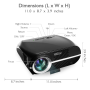 Pyle - PRJLE67 , Home and Office , Projectors , Digital HD Home Theater Projector with 1080p Support, HDMI/USB/PC Interface, Up to 120’’ -inch Display (Mac & PC Support)