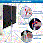 Pyle - PRJTP42.5 , Home and Office , Projector Screens - Accessories , 40-inch Video Projector Screen - Manual Roll-Up & Fold-Out Projection Display, Tripod Stand Style