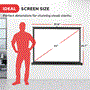 Pyle - PRJTP46.5 , Home and Office , Projector Screens - Accessories , 40-inch Projector Viewing Display Screen, Manual Retractable Pull-Out Style (32