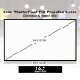 Pyle - PRJTPFL112 , Home and Office , Projector Screens - Accessories , Fixed Wall Mount Projector Screen - Universal Home/Office Projector Viewing Display (110’’ -inch)