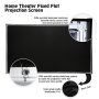 Pyle - PRJTPFL112 , Home and Office , Projector Screens - Accessories , Fixed Wall Mount Projector Screen - Universal Home/Office Projector Viewing Display (110’’ -inch)