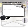 Pyle - PRJTPOTS101.6 , Home and Office , Projector Screens - Accessories , Outdoor Projector Screen - Portable Viewing Projector Display with Frame Stand, HD 16:9 Pickup Display (100’’ -inch)