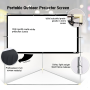 Pyle - PRJTPOTS71 , Home and Office , Projector Screens - Accessories , Outdoor Projector Screen - Portable Viewing Projector Display with Frame Stand, HD 16:9 Pickup Display (72’’ -inch)