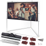 Pyle - prjtpots81 , Home and Office , Projector Screens - Accessories , Outdoor Projector Screen - Portable Viewing Projector Display with Frame Stand, HD 16:9 Pickup Display (80’’ -inch)