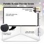 Pyle - PRJTPOTS81 , Home and Office , Projector Screens - Accessories , Outdoor Projector Screen - Portable Viewing Projector Display with Frame Stand, HD 16:9 Pickup Display (80’’ -inch)
