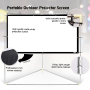 Pyle - prjtpots81 , Home and Office , Projector Screens - Accessories , Outdoor Projector Screen - Portable Viewing Projector Display with Frame Stand, HD 16:9 Pickup Display (80’’ -inch)