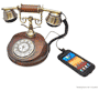 Pyle - prt15i , Musical Instruments , Turntables - Phonographs , Sound and Recording , Turntables - Phonographs , Retro Antique Classic Desk Phone 1922 Reproduction