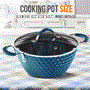Pyle - PRTNCCW11BDCP , Parts , Cooking Pot with Lid - Stylish Kitchen Cookware with Elegant Diamond Pattern, Non-Stick, 2.1 Quart (Works with Model: NCCW11BD)