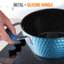 Pyle - PRTNCCW11BDCP , Parts , Cooking Pot with Lid - Stylish Kitchen Cookware with Elegant Diamond Pattern, Non-Stick, 2.1 Quart (Works with Model: NCCW11BD)